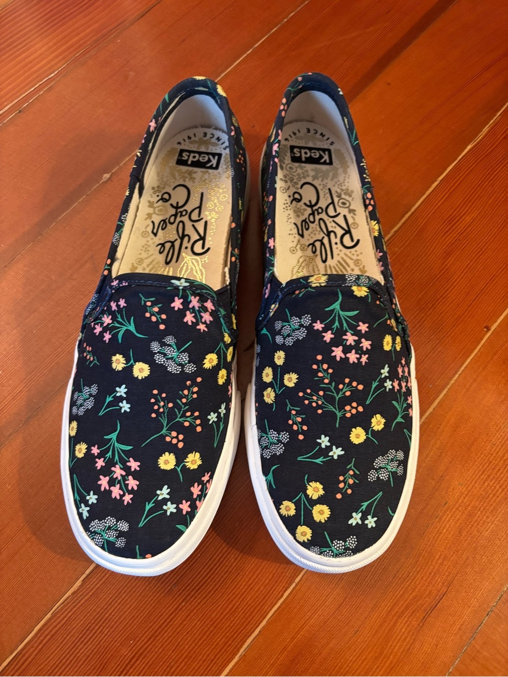 Keds Rifle Paper Co Floral Slip-On Sneakers NWOT